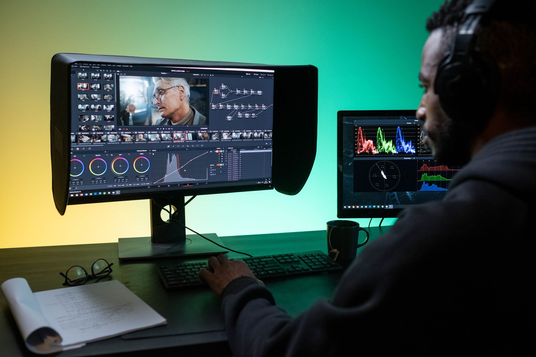 Aesthetic Music clip post-production editor colorist